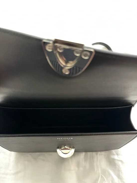 Neous Phoenix Adjustable Crossbody Handbag Black and Silver - Picture 7 of 10